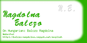 magdolna balczo business card
